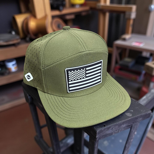 Black and white American Flag