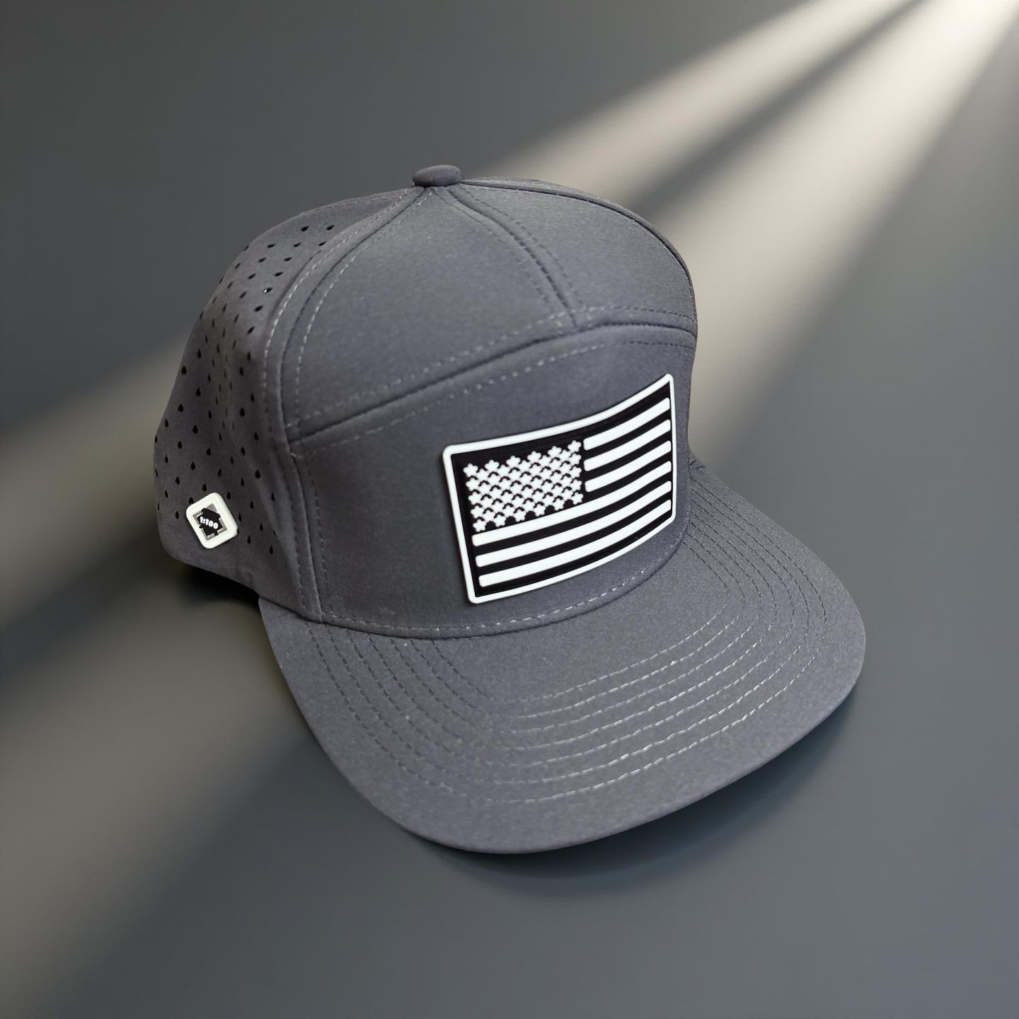 Black and white American Flag