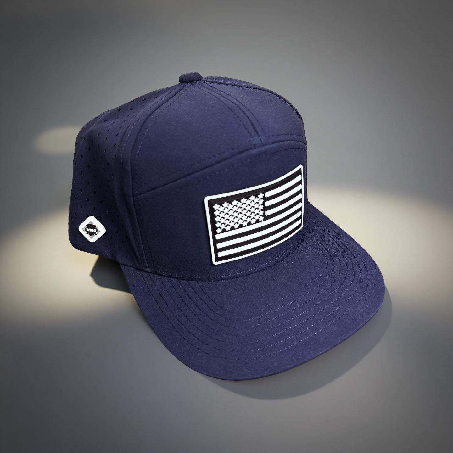 Black and white American Flag