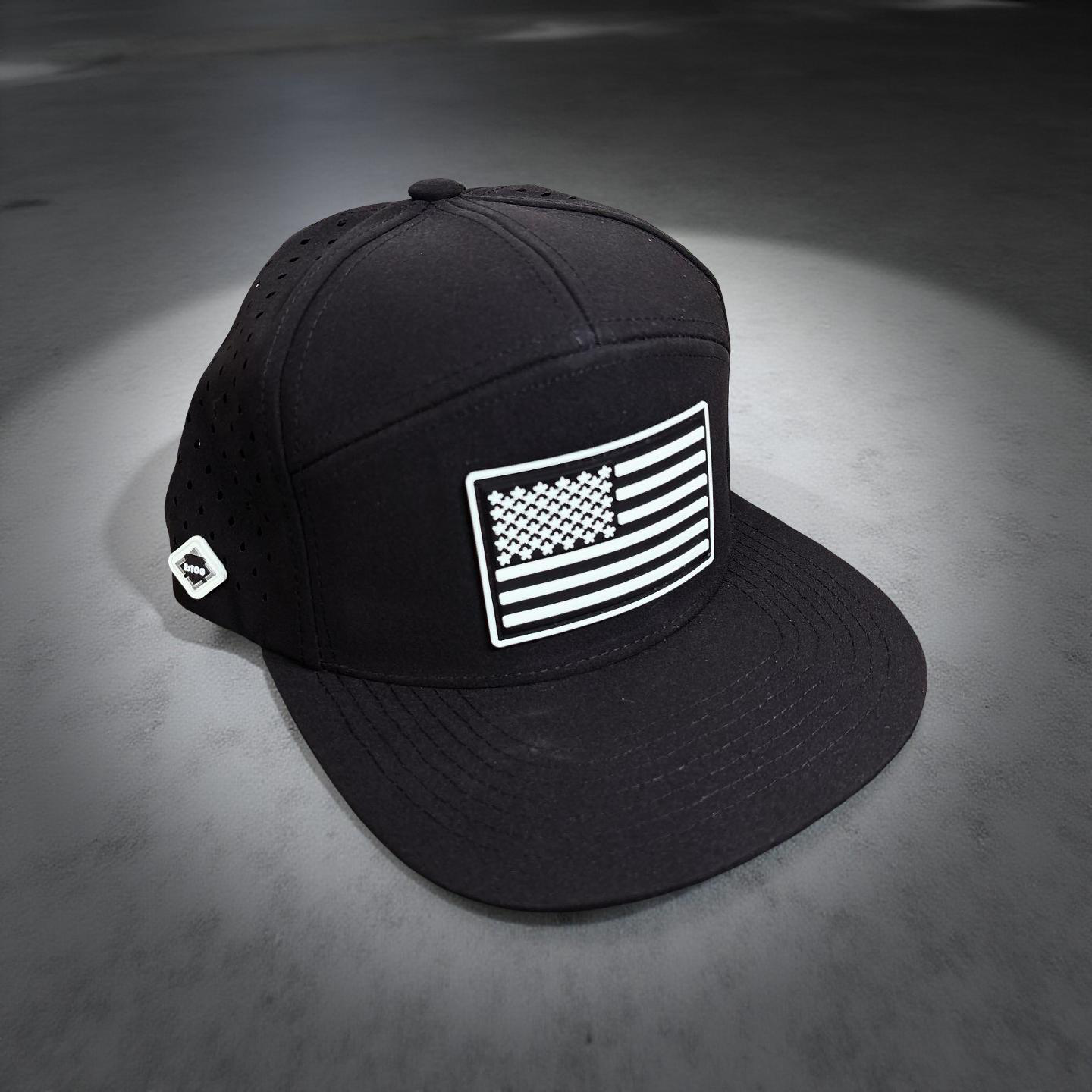Black and white American Flag